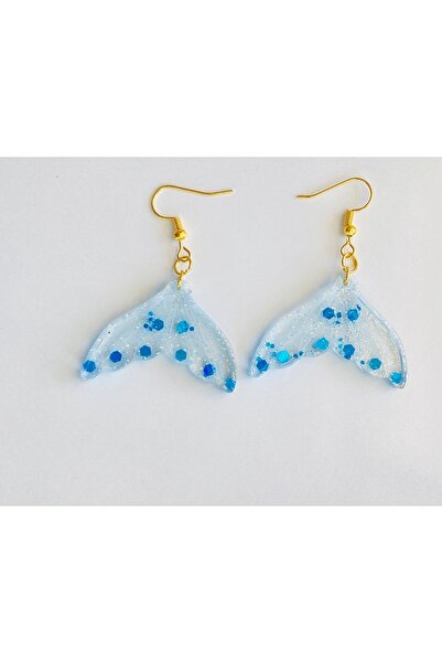 Ustaeller Light Blue Mermaid - Tailed Earrings