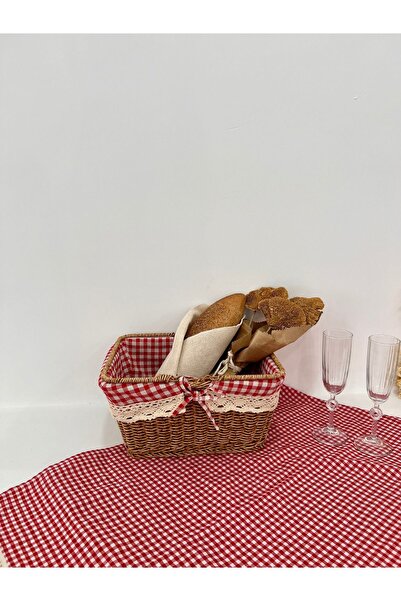 KaiHome Rattan Rectangular Handle Picnic Basket - Interior Protection, Handle...