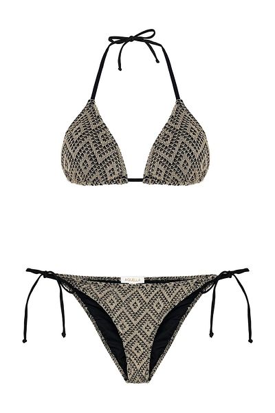 AQUELLA Knitwear Triangle Bikini Set