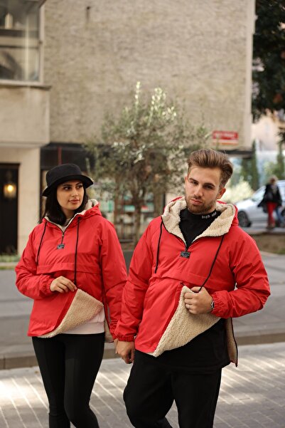 KİLSBUTİK Waterproof Hooded Sweat Jacket with Fur Inside and Kangaroo Pocket