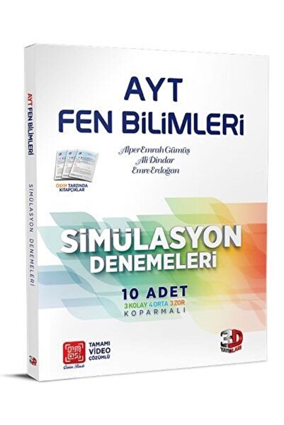 3D Yayınları 3d Ayt Simülasyon Fen Bilimleri 10'lu Deneme