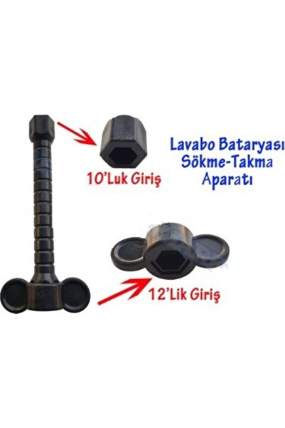 NalburAmca Kovan Anahtar Lavabo Banyo Evye Batarya Bağlama Montaj Aparatı 10mm - 12mm
