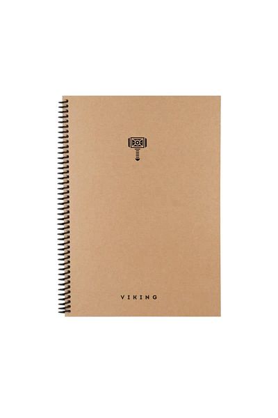 KESKİN COLOR Caiet cu spirală Viking 20x28 cm - Culoare ascuțită, Copertă rigidă, Linie 100 yp