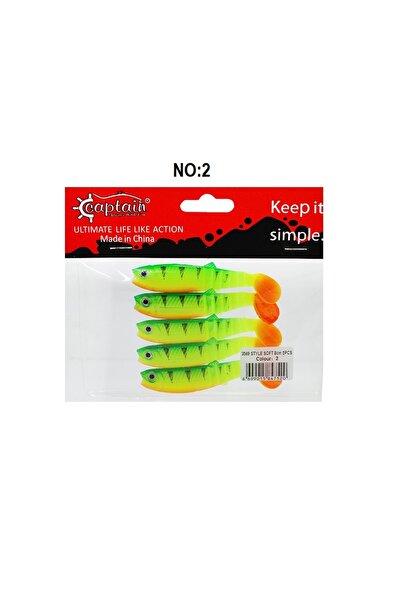 CAPTAIN 3569 Style Soft 8cm 5.5gr Silikon Yem 5'li Paket No:2