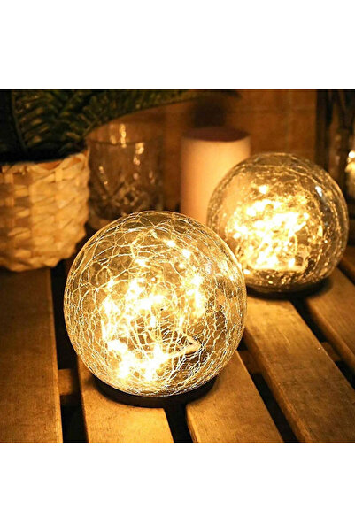Petrix 23246 Solar Dekoratif Çatlak Cam Küre Işık