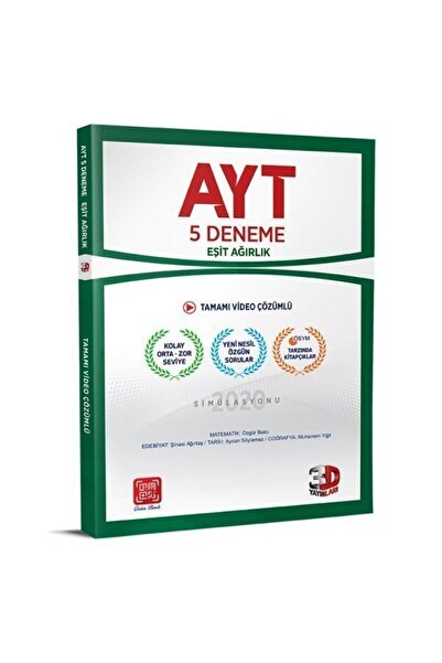 3D Yayınları Ayt 5'li Deneme Eşit Ağırlık - 3d