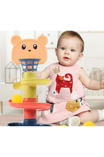 YuumiCo Bebekler için Erken Eğitim Oyuncağı - Çocuk Top Kaydırağı - Bebek Oyu...
