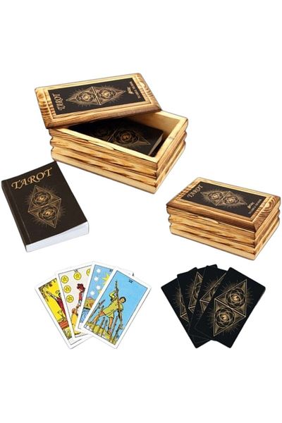 Redro Home Wooden Boxed 78 Card and Booklet Included Tarot Card Set