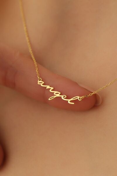 Nox Jewelry 925 Ayar Gümüş Notera Font İsim yazılı Kolye Gümüş