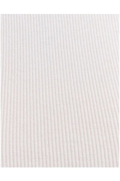 MİSS M.A.T FASHİON White Ribbed Halter Collar Women's Knitted Tank Top