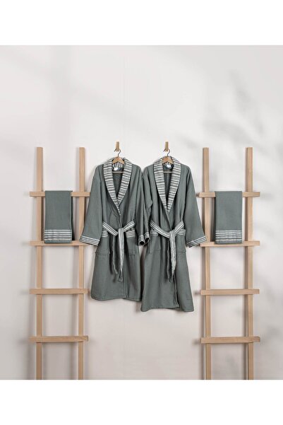 Koza Home Limira Green Cotton Σετ 4 - 2 μπουρνούζι και 2 πετσέτες προίκας (50...