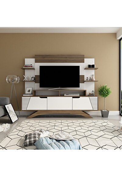 Decorotika Deparo Tv Ünitesi Beyaz Ceviz