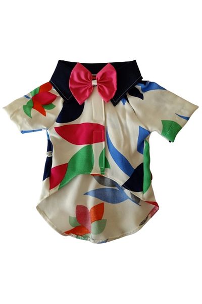 Gobo Colorful Bow Tie and Velcro Shirt - Cat and Dog Outfit Dress