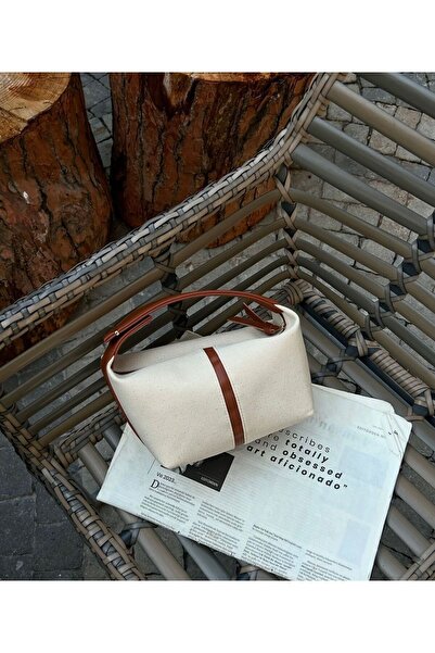 ZEYZEYBUTİK CHERYY KANVAS DERİ DETAYLI TABA EL ÇANTASI
