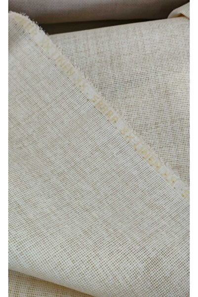 sarra Απλό ύφασμα από λινό σε μπεζ χρώμα - Νο. 5 με λεπτομέρειες Punch και Pano
