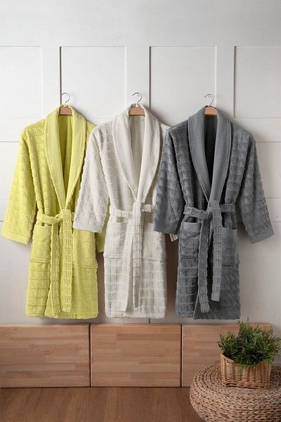 neşe home collection Emma μπουρνούζι κίτρινο