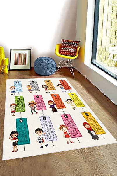 Bebişim Halı Çarpım Tablosu Bi52 Çocuk Odası Halısı