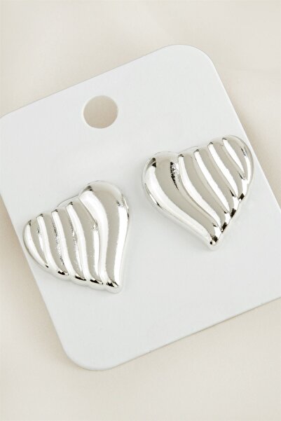 Heart Striped Earrings | New Season Bijouterie