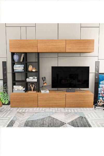 Decorotika Sasa Tv Ünitesi Siyah Teak