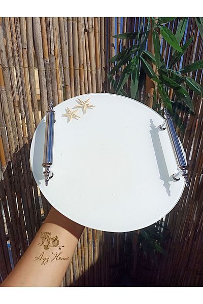 AYZ HOME White Glass 2-Piece Promise Engagement Tray / Promise Coffee Presentation - Promise Engagement Ring Tray