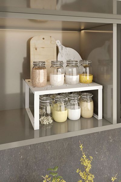 Durusilya Mobilya Large Size Countertop Metal Organizer - In-Cabinet Shelf Organizer