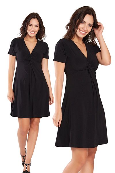 Laranor Women's Black Twist Detailed Dress