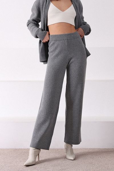 Ferraro Women's Pipe Leg Cashmere Knitwear Trousers