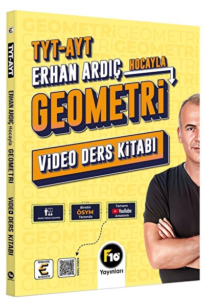 F10 Yayınları Tyt Ayt Erhan Ardıç Hocayla Geometri Video Ders Kitabı