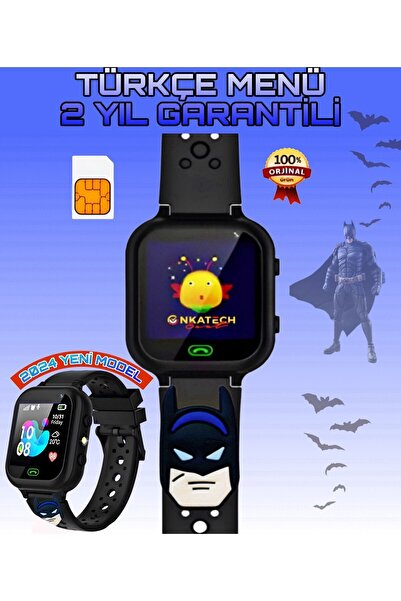 Onkatech Sim Kartlı Konum Takibi Ortam Dinleme Özellikli Akıllı Çocuk Saati Figürlü Seri