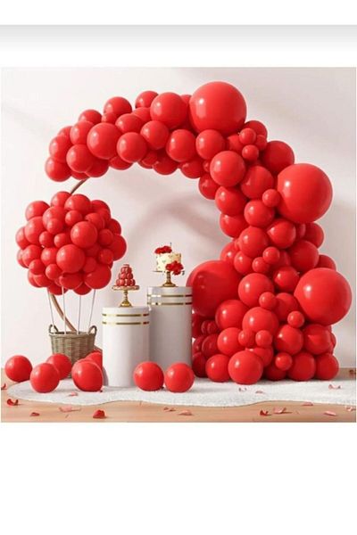 demontecraft 12 Inch Red Chrome Balloon - Helium a Compatible