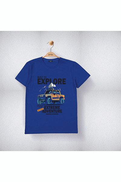 Cevval Tricou cu imprimeu mașină pentru băiat