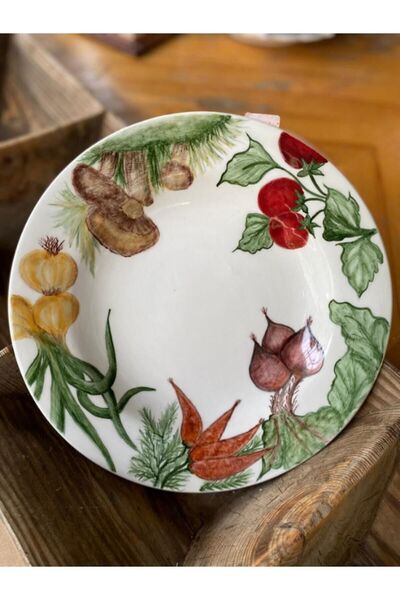 Ece Aymer Craft House Çini Tabak Kenarı Sebzeli