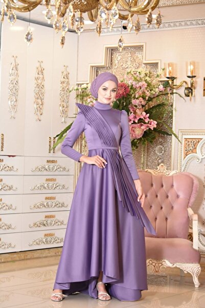 MAHİDEVRAN Lilac Mehtap Evening Dress