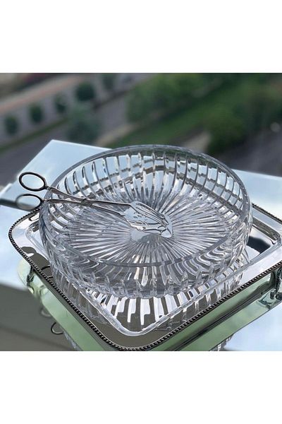 Paşabahçe Crystal Cut Glass Salad Bowl 27 Cm