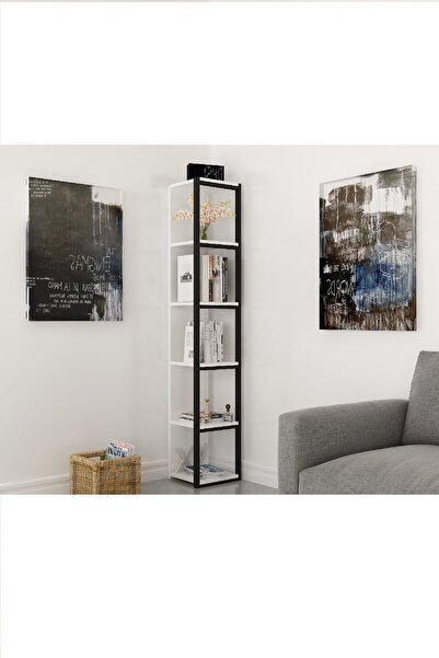 Decorotika TEXAS KİTAPLİK - SİYAH- BEYAZ