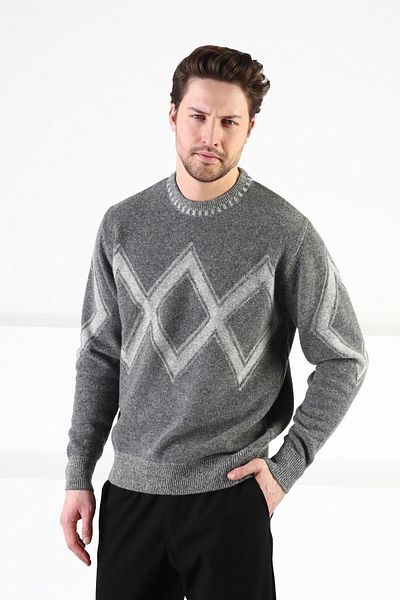 Ferraro Ανδρικό πουλόβερ Smoked Crew Neck 100% Lambswool
