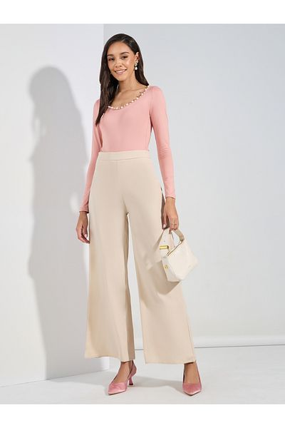 Styli Wide Leg Tailored Full Length Pants