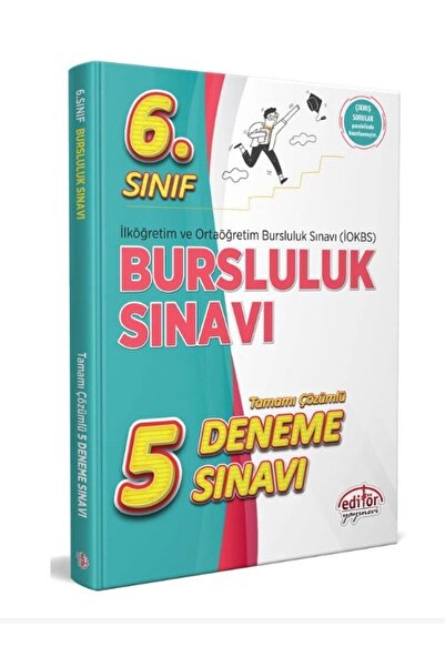 Editör Yayınları 6. Sınıf Bursluluk Sınavı Çözümlü 5 Deneme Sınavı