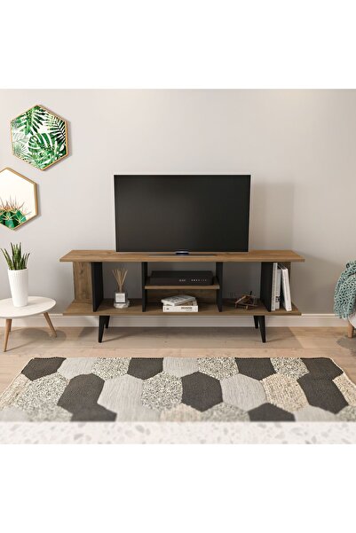 Decorotika AKYA TV ÜNİTESİ SİYAH CEVİZ