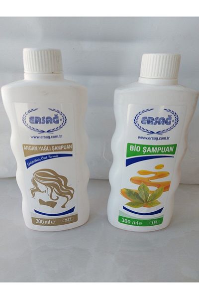 Ersağ Bio and Argan Oil Shampoo - 300 Ml Set of 2