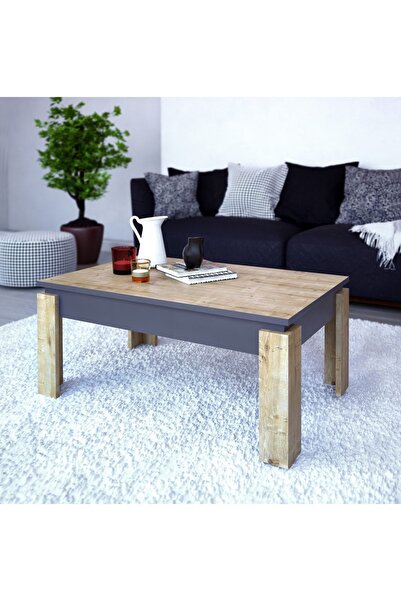 Decorotika MANHATTAN ORTA SEHPA 90 SAFİR MEŞE KOYU GRİ