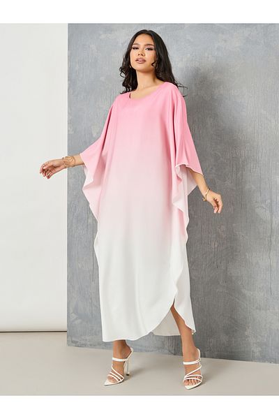 Styli Ombre Batwing Sleeves Kaftan