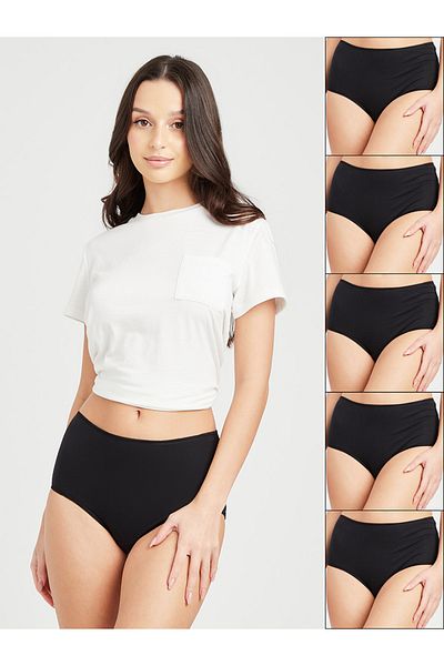 Styli Pack of 5 - Cotton Solid Full Brief