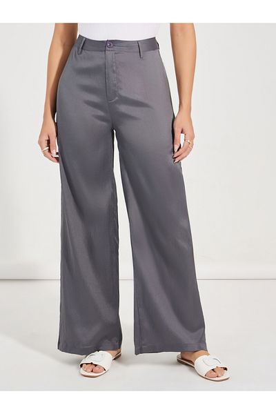 Styli High Rise Straight Fit Basic Pants