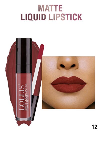 Lollis Matte Liquid Lipstick 12 / Mat Likit Ruj 12