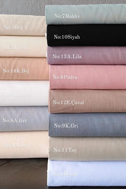 sarra Linen Düz Kumaş,linen Etamin,punch Ve Pano Kumaş - No.11 Taş