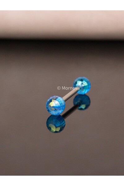 MORNEVA Disko Topu Çelik Dil Piercingi