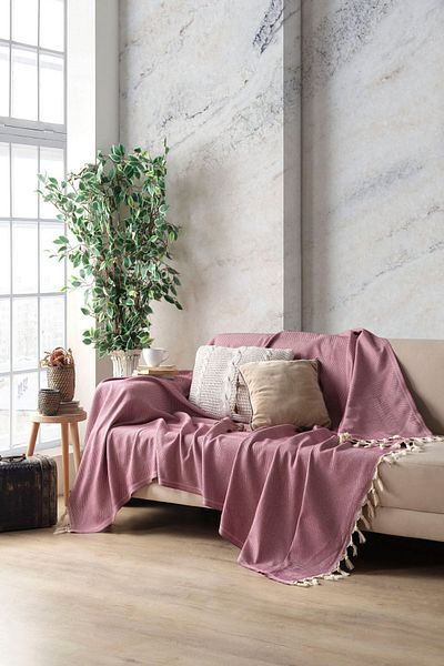 Miracolo Home Husa decorativa pentru canapea Redbud Cotton Dimensiune 170x230 Design optim anti-alunecare