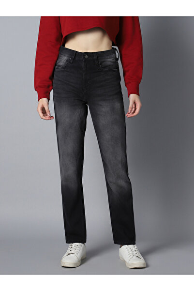 High Star By Styli بنطال جينز بقصة مستقيمة باهتة الارتفاع