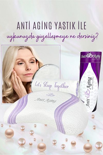 VİSCOTEX Anti-Wrinkle Beauty Pillow, Anti-Aging Neck Support Visco Pillow, 68X35X7 cm 2 cm Pad